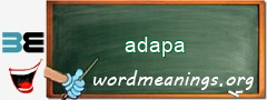 WordMeaning blackboard for adapa